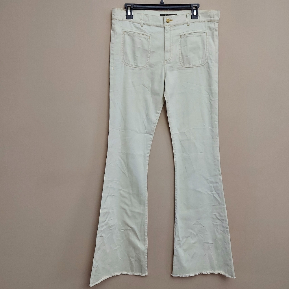 Nisse Wide Leg Raw hem high Waist with patch front pockets trouser pants